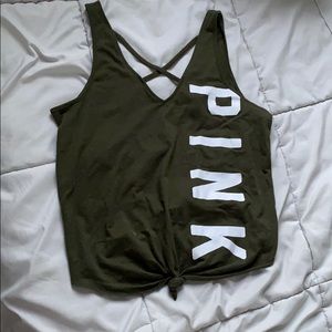 Army green tank top